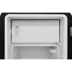 Brama by Vinotemp Retro Refrigerator with Solid Steel Door, in Black BR-RETRO-01