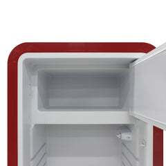 Brama by Vinotemp Retro Refrigerator with Solid Steel Door, in Black BR-RETRO-01