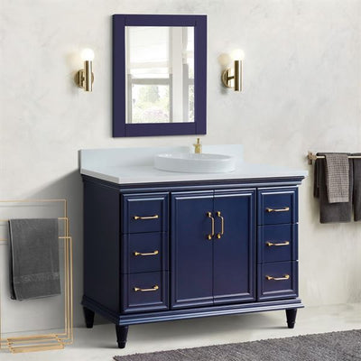 Bellaterra Forli 49 in. Single Sink Vanity in Blue Finish with Countertop and Sink 400800-49S-BU-WMO