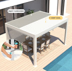 EROMMY 10x13 Electric Pergola with Motorized Roof and LED Light SP-EY-US-WQG098BK