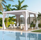 EROMMY 12x12 Pergola with Louvered Roof – Dark Grey EY-WQG-204BK