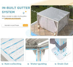 EROMMY 12x12 Pergola with Louvered Roof – Dark Grey EY-WQG-204BK