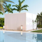 EROMMY 12x12 Pergola with Louvered Roof – Dark Grey EY-WQG-204BK