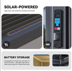 EROMMY 12x20 Pergola with Remote-Controlled Shade & LED Lights SP-EY-US-WQG101BK