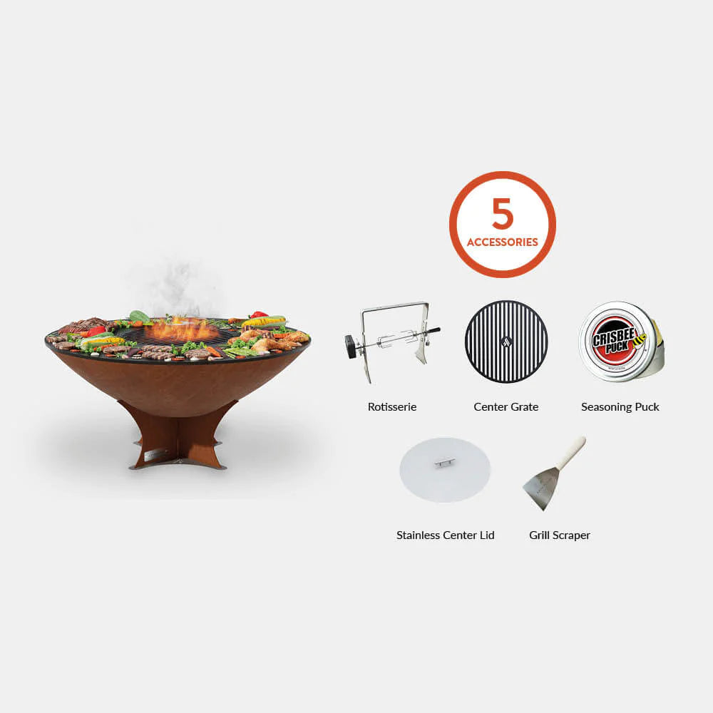 ARTEFLAME 40" FIRE PIT WITH COOKTOP  NOBASE40-S