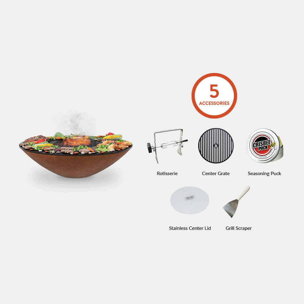 ARTEFLAME 40" FIRE PIT WITH COOKTOP  NOBASE40-S