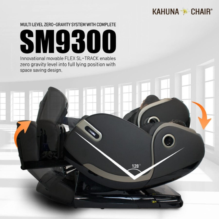 Kahuna Massage Chair Kahuna 4D+@ Dual Air Float Flex HSL-track with Infrared heating SM-9300 Grey KMCSM9300GREY