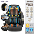 Kahuna Massage Chair Kahuna 4D+@ Dual Air Float Flex HSL-track with Infrared heating SM-9300 Grey KMCSM9300GREY