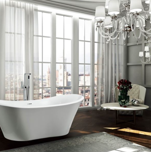 Bellaterra Ancona 71 in. Freestanding Bathtub in Glossy White BA6518