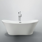 Bellaterra Ancona 71 in. Freestanding Bathtub in Glossy White BA6518