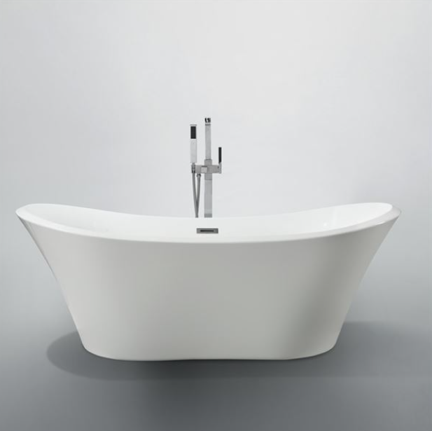 Bellaterra Ancona 71 in. Freestanding Bathtub in Glossy White BA6518