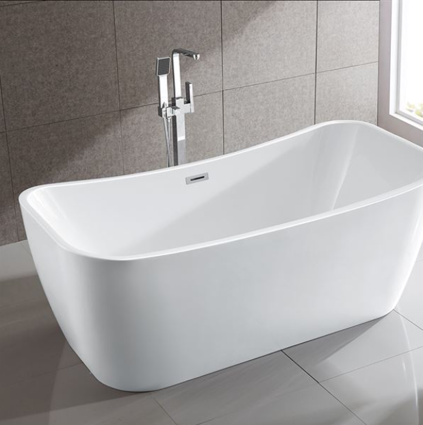 Bellaterra Arles 67 in. Freestanding Bathtub in White BA7526