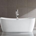 Bellaterra Arles 67 in. Freestanding Bathtub in White BA7526