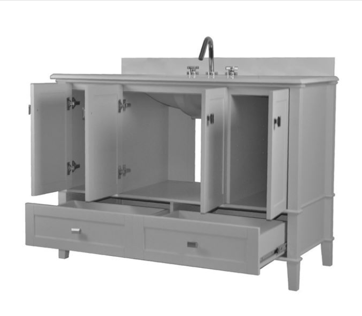 Bellaterra Aurora 49 in. Double Vanity with Quartz Top 800631-49D-LG