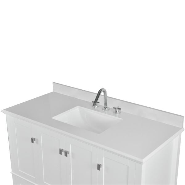 Bellaterra Aurora 49 in. Single Vanity with Quartz Top 800631-49S-LG