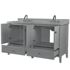 Bellaterra Aurora 61 in. Double Vanity with Quartz Top 800631-61D-LG