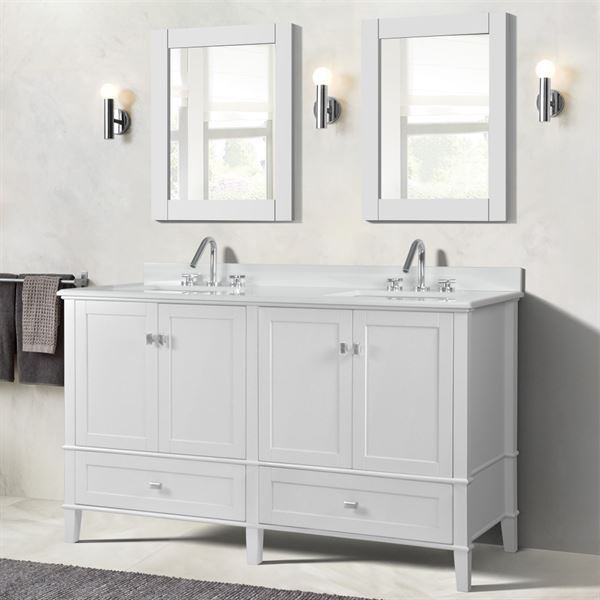Bellaterra Aurora 61 in. Double Vanity with Quartz Top 800631-61D-LG
