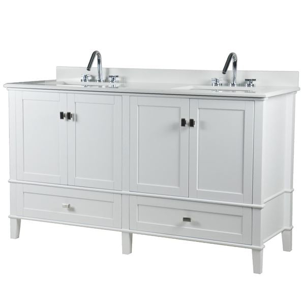 Bellaterra Aurora 61 in. Double Vanity with Quartz Top 800631-61D-LG