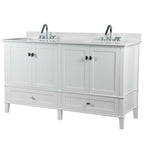 Bellaterra Aurora 61 in. Double Vanity with Quartz Top 800631-61D-LG