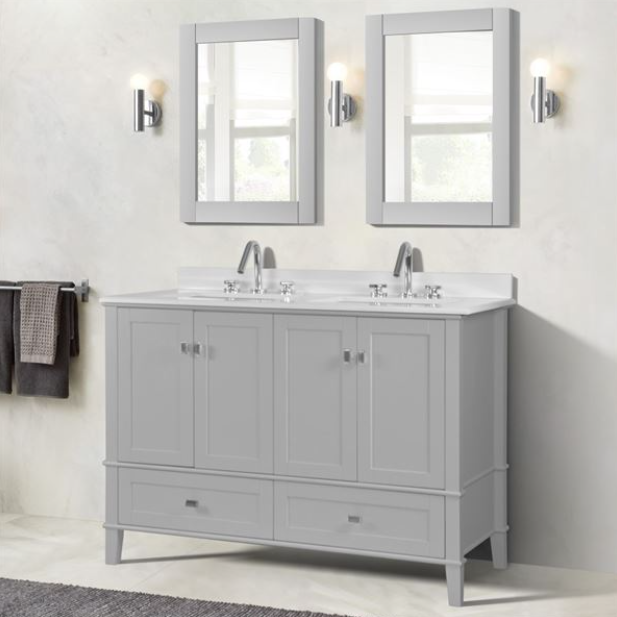 Bellaterra Aurora 49 in. Double Vanity with Quartz Top 800631-49D-LG