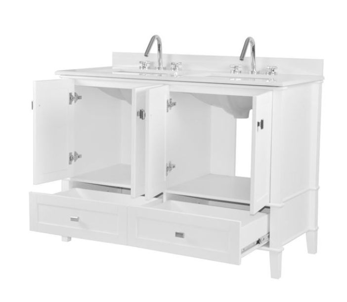 Bellaterra Aurora 49 in. Double Vanity with Quartz Top 800631-49D-LG