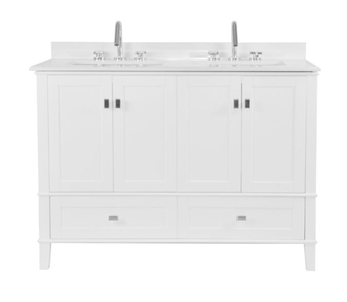 Bellaterra Aurora 49 in. Double Vanity with Quartz Top 800631-49D-LG