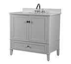 Bellaterra Aurora 37 in. Single Vanity with Quartz Top 800631-37-LG