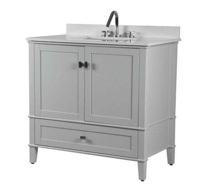 Bellaterra Aurora 37 in. Single Vanity with Quartz Top 800631-37-LG