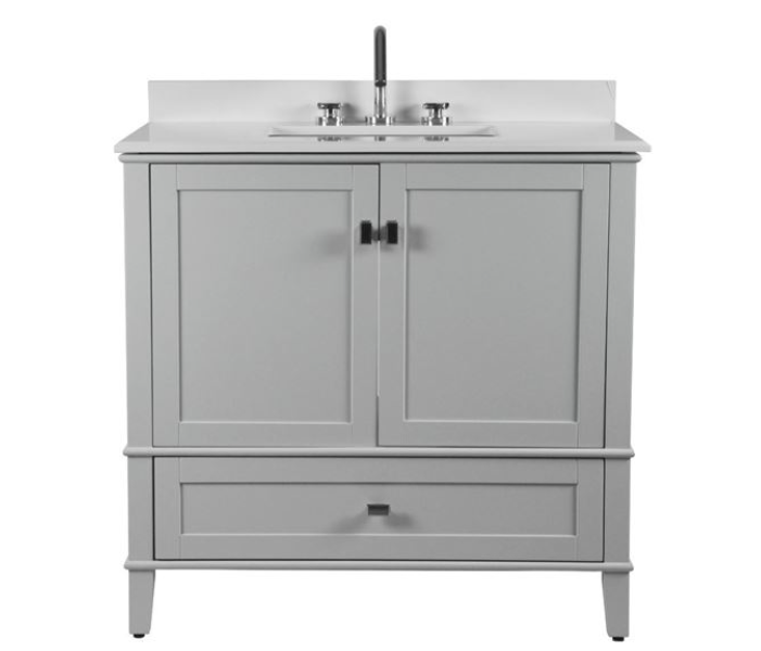 Bellaterra Aurora 37 in. Single Vanity with Quartz Top 800631-37-LG