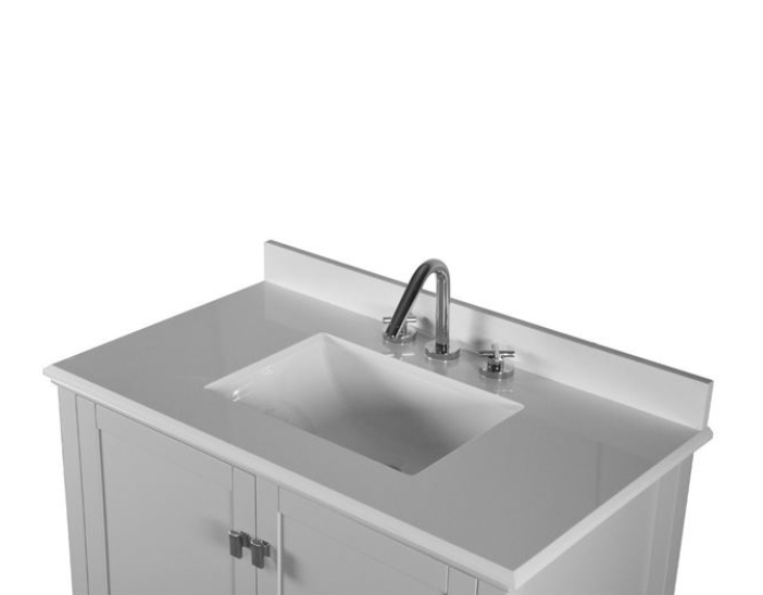 Bellaterra Aurora 37 in. Single Vanity with Quartz Top 800631-37-LG