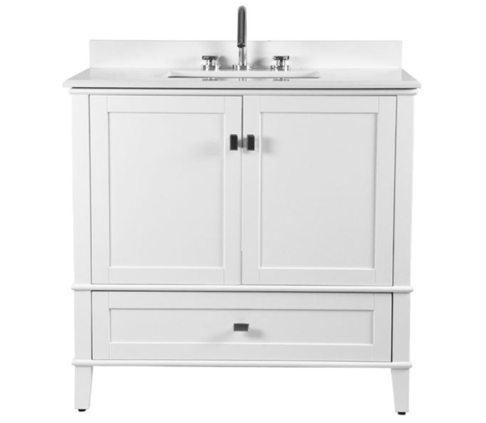 Bellaterra Aurora 37 in. Single Vanity with Quartz Top 800631-37-LG