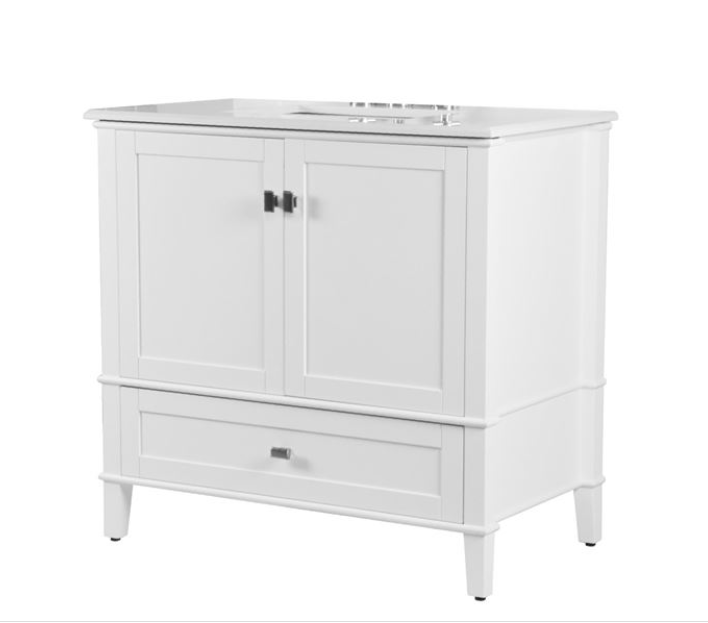 Bellaterra Aurora 37 in. Single Vanity with Quartz Top 800631-37-LG