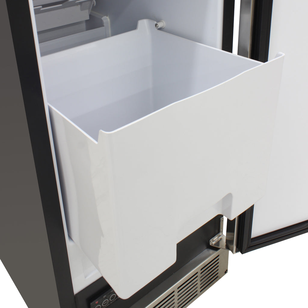 Brama by Vinotemp Indoor Undercounter Automatic Ice Maker, 25 lb Capacity, in Stainless Steel BR-15INIM-B