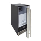 Brama by Vinotemp Indoor Undercounter Automatic Ice Maker, 25 lb Capacity, in Stainless Steel BR-15INIM-B