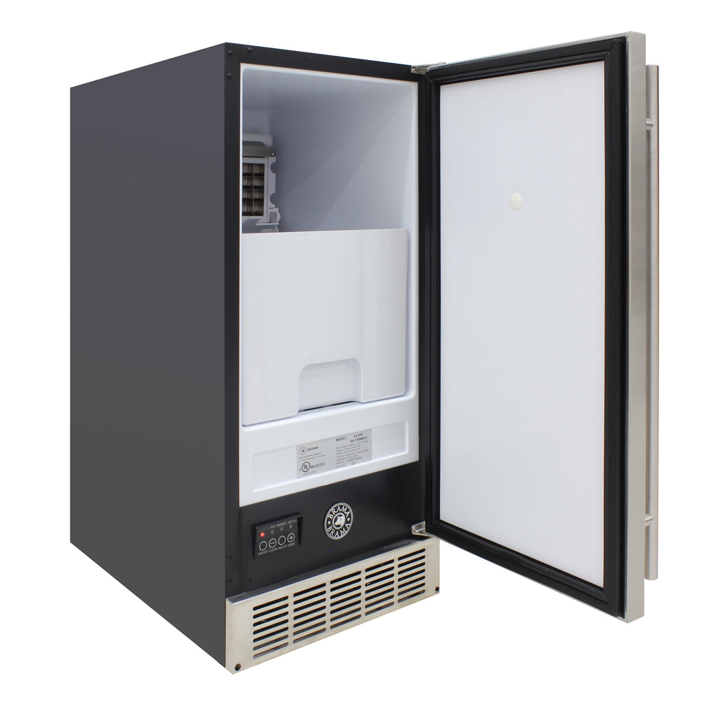 Brama by Vinotemp Indoor Undercounter Automatic Ice Maker, 25 lb Capacity, in Stainless Steel BR-15INIM-B