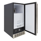 Brama by Vinotemp Indoor Undercounter Automatic Ice Maker, 25 lb Capacity, in Stainless Steel BR-15INIM-B