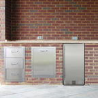 Brama by Vinotemp Outdoor Undercounter Automatic Ice Maker, 25 lb Capacity, in Stainless Steel BR-15OUIM-SS