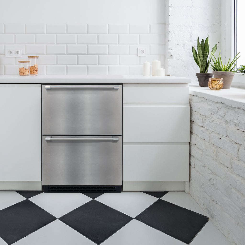 Brama by Vinotemp Indoor/Outdoor Drawer Refrigerator and Freezer, in Stainless Steel BR-24FZREF