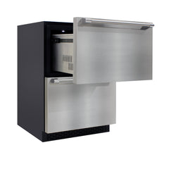 Brama by Vinotemp Indoor/Outdoor Drawer Refrigerator and Freezer, in Stainless Steel BR-24FZREF