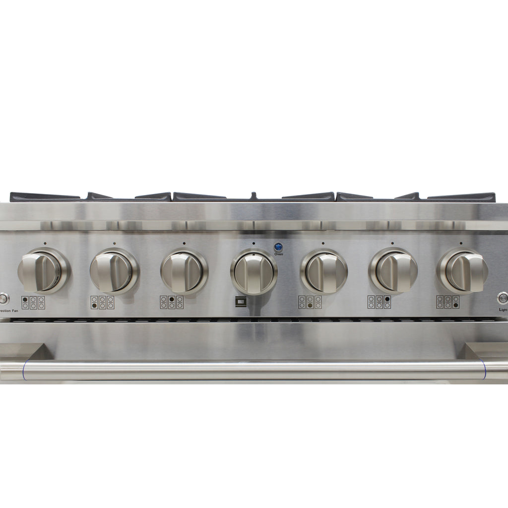 Brama by Vinotemp 36" Gas Range and Oven, 5.2 cu. ft. Capacity, in Stainless Steel BR-36SSGG