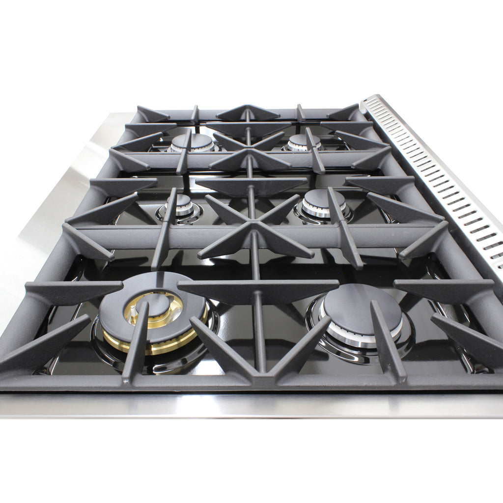 Brama by Vinotemp 36" Gas Range and Oven, 5.2 cu. ft. Capacity, in Stainless Steel BR-36SSGG