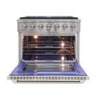 Brama by Vinotemp 36" Gas Range and Oven, 5.2 cu. ft. Capacity, in Stainless Steel BR-36SSGG