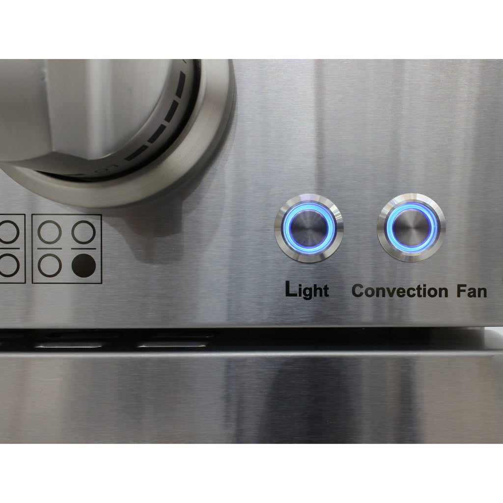 Brama by Vinotemp 48" Double Oven Gas Range with 8 Burners, 6.7 cu. ft. Capacity, in Stainless Steel BR-48SSGG