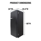 Brama by Vinotemp Retro Refrigerator with Solid Steel Door, in Black BR-RETRO-01