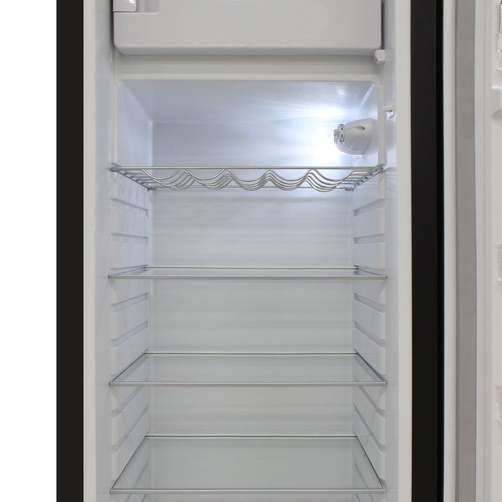 Brama by Vinotemp Retro Refrigerator with Solid Steel Door, in Black BR-RETRO-01