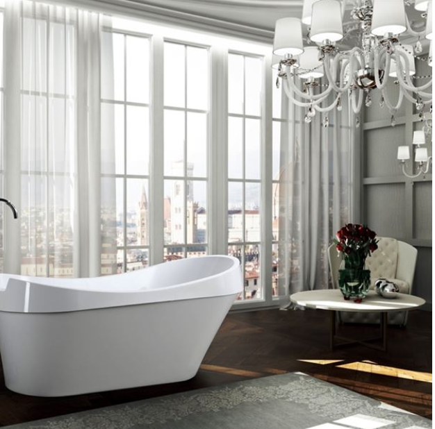 Bellaterra Barletta 69 in. Freestanding Bathtub in Glossy White BA6801