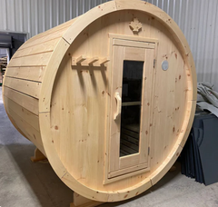 True North Barrel Outdoor Sauna - 9ft. Red Cedar Wood B27060R