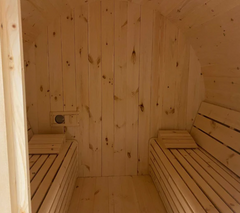 True North Barrel Outdoor Sauna - 10ft. Pine Wood or White Cedar B30060