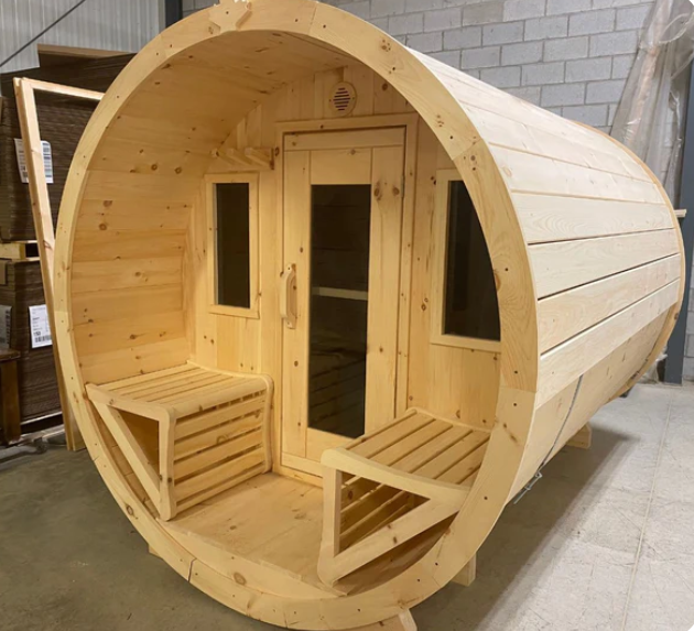 True North Barrel Outdoor Sauna - 10ft. Red Cedar Wood B30060R
