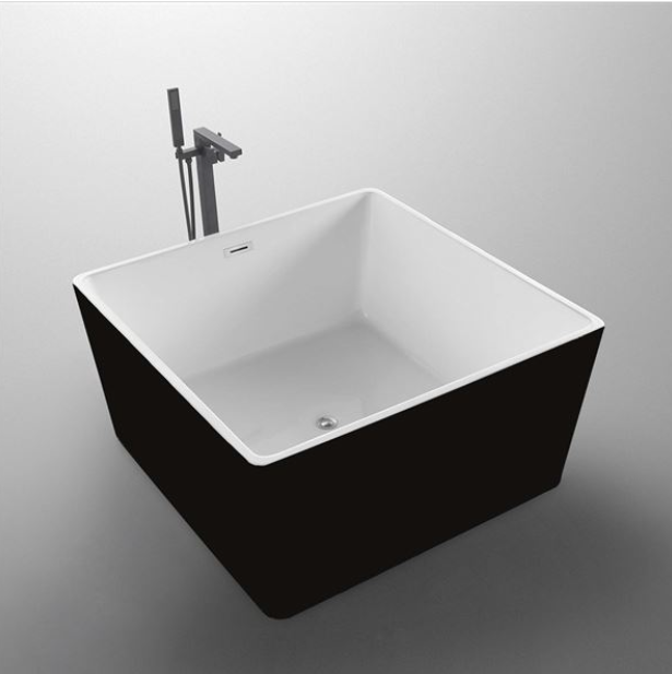 Bellaterra Biella 47 in.Freestanding Bathtub in Black BA6806BLK